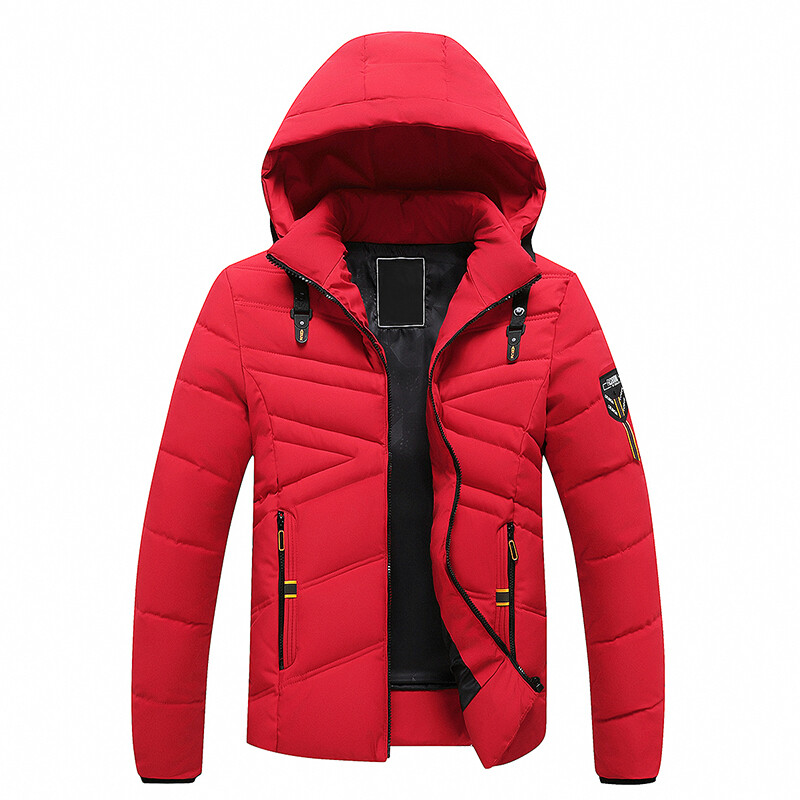 Men's brand winter 2023 new warm thick cotton parka coat men's autumn windproof detachable hat fashion parker jacket for men