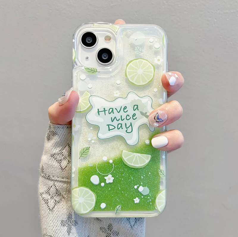 Crashstar cát lỏng Mùa Hè Chanh Đào Nước Trái Cây Mô Hình Ốp điện thoại cho iPhone 16 15 Pro Max 14 Cộng Với 13 12 11 Pro Max Mini XR XS X 6S 8 7 Plus + SE 2020 Thời Trang Ốp điện thoại Mềm Trong Suốt Bìa Shell Hot Bán