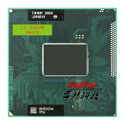 Intel Core i5 2450M i5 2450M SR0CH 2.5 GHz Dual Core Quad Thread CPU Processor 3M 35W Socket G2 - rPGA988B