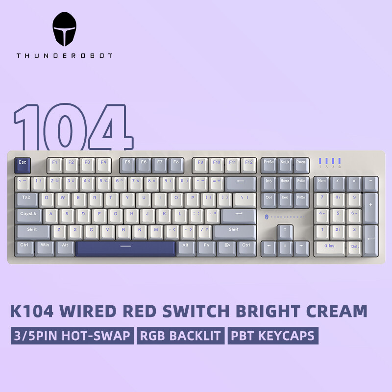 Thunderobot K87/K104 Wired Mechanical Keyboard RGB Backlit Hot ...