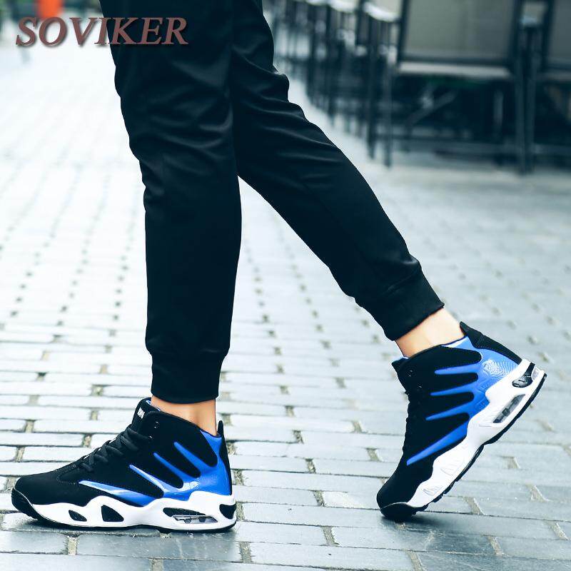 Giày Thể Thao Nam Soviker Giày Đệm Hơi Cho Nam Giày Chơi Bóng Rổ Giày Chạy Bộ Ngoài Trời Cho Nam Thắt Dây Giày Cao Giản Dị Giày Nam Thoáng Khí Giày Chơi Bóng Rổ