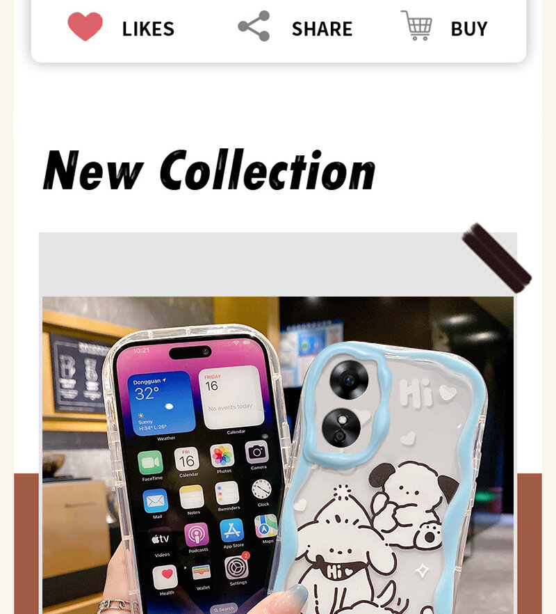 OPPO A17k Case For OPPO A17 / OPPO A17K【New soft case cartoon New Year Style camera protection phone case cover 】