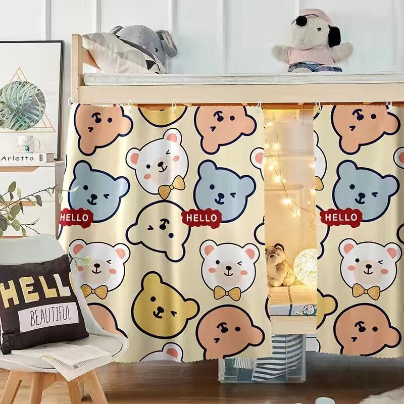 Bestenrose 1.15m*2m Student Dormitory Bed Curtains University Girl boy Bedroom Single Bed Upper Under Shade Cloth Curtains