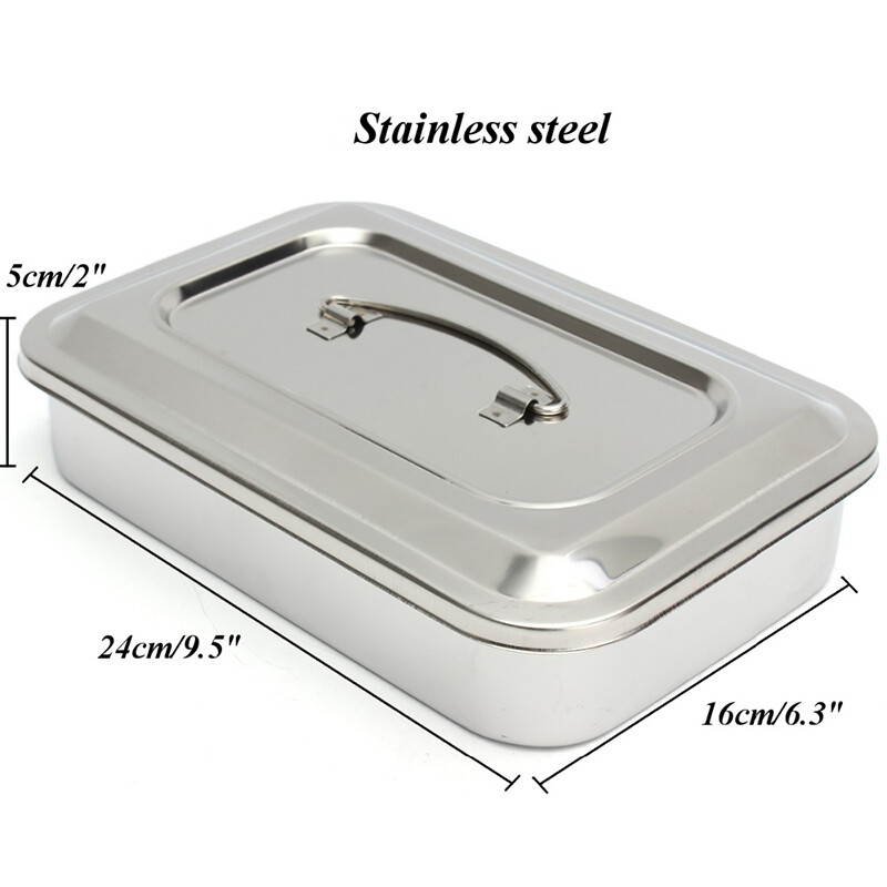 Box Tray Square Plate Cover Thick Stainless Steel Case
