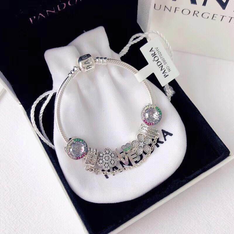 Pandora_Original , Bracelet_Bracelet_Exclusive Giảm Giá Nhấp Nháy Vòng Tay Nữ Hoa Cúc