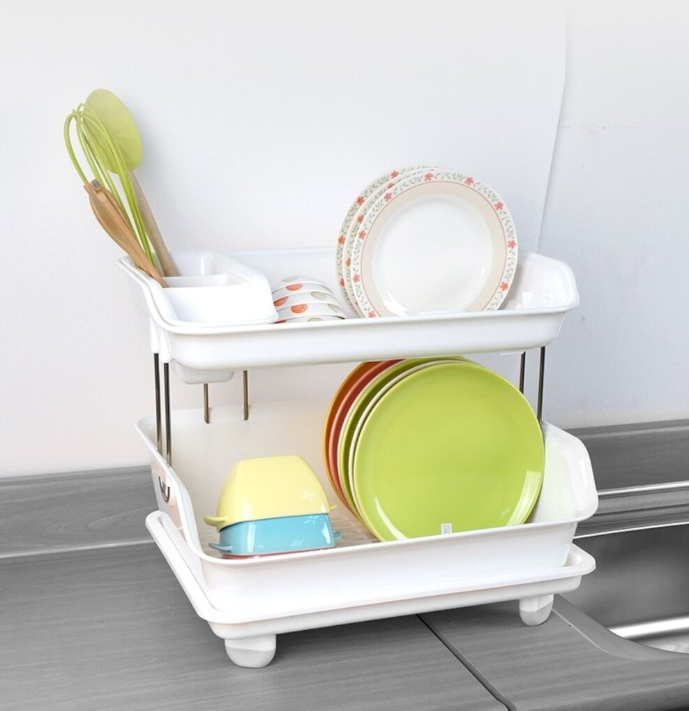 Changsin Living Sense Dish Rack 2 Tier White Lazada