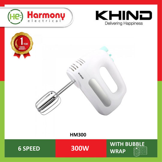 KHIND 300W Hand Mixer HM300 Midori Series Pengadun 打蛋器 Lazada
