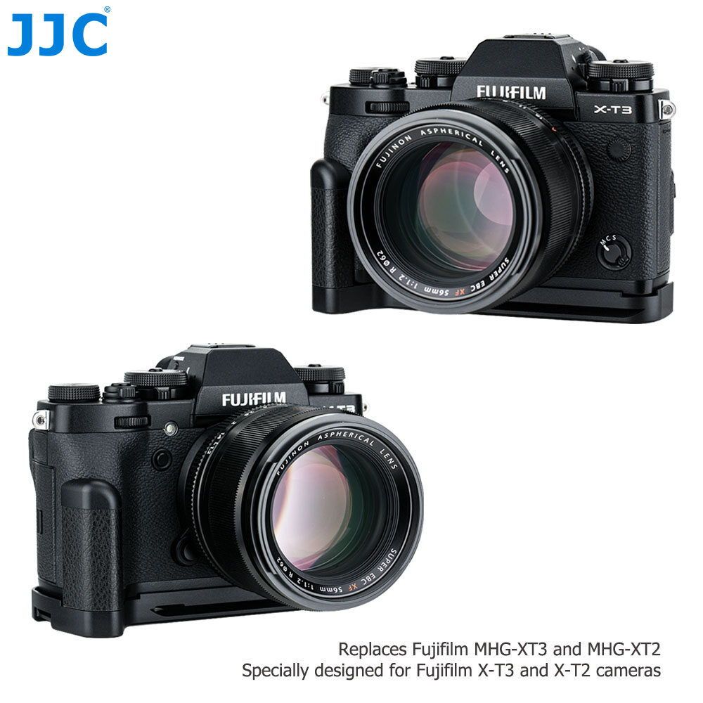 JJC HG-XT3 Camera Solid Metal Hand Grip Secure Handle Bracket For Fujifilm X-T3 X-T2 XT2 XT3 Cameras, Replace MHG-XT3 MHG-XT2