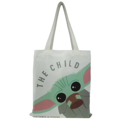 Mandalorian & Child Baby Yoda Canvas Tote Bag