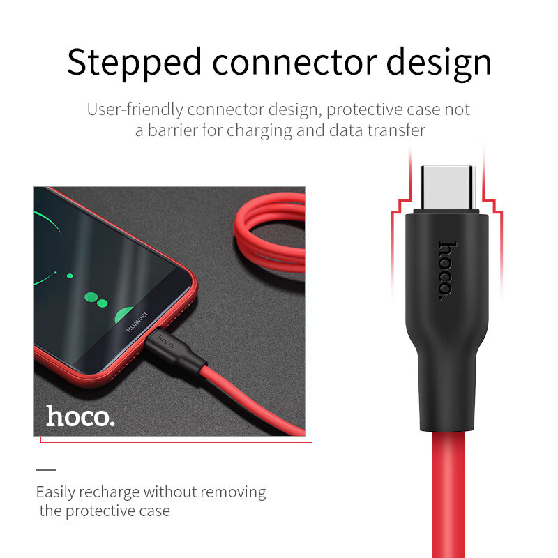 Cáp Sạc Silicon HOCO X21 Plus, Cáp Dữ Liệu Loại C Cáp Sạc Nhanh 3A Dành Cho Samsung Xiao Mi Macbook Android