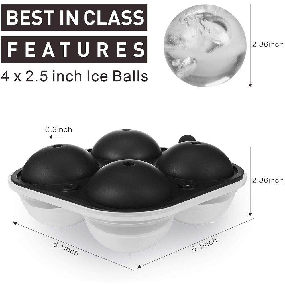 Set O Sphere Mold Creates Perfect 2.5 INCH Round Ice Cube Balls Ice