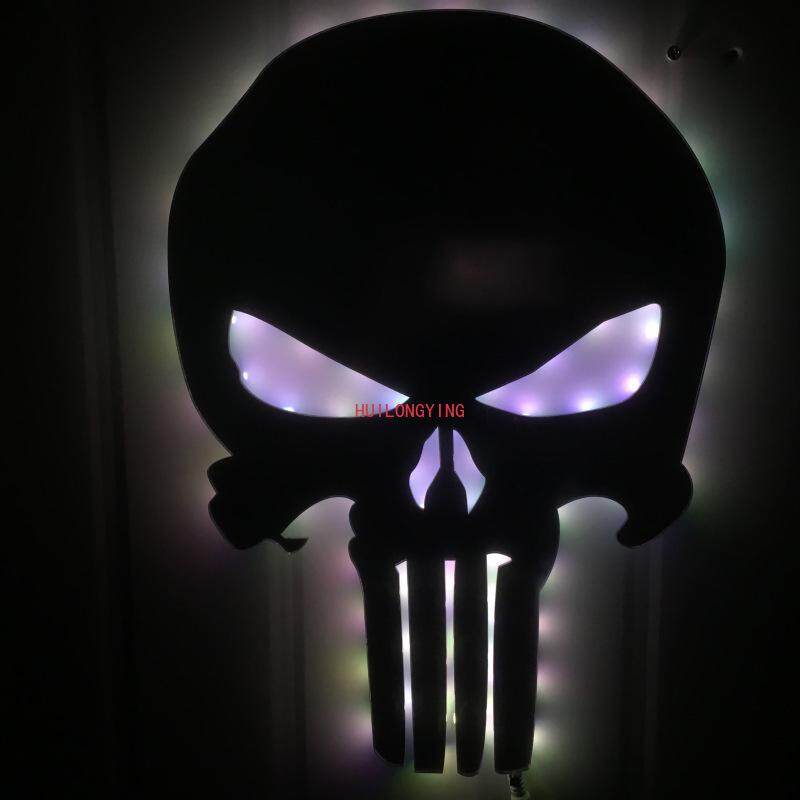 HUILONGYING Punisher MirrorLight LED Điều Khiển từ xa Nhiều Màu Sắc Màu Đầm Gương Đèn Tường Trang Trí Đèn Ngủ