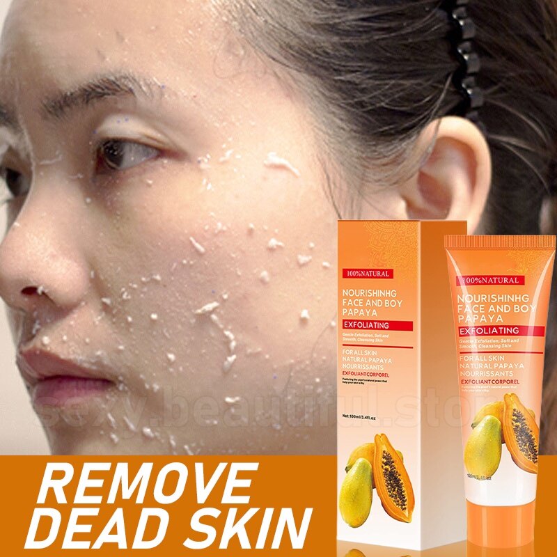 Papaya Facial Exfoliating Gel Facial Body Scrub Exfoliating Gel Acne Removal Niacinamide Whitening Skin Care