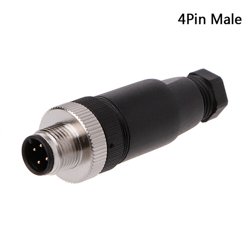WORE 1Pc M12 sensor connector 3/4/5 pin male/female straight/right angle plug