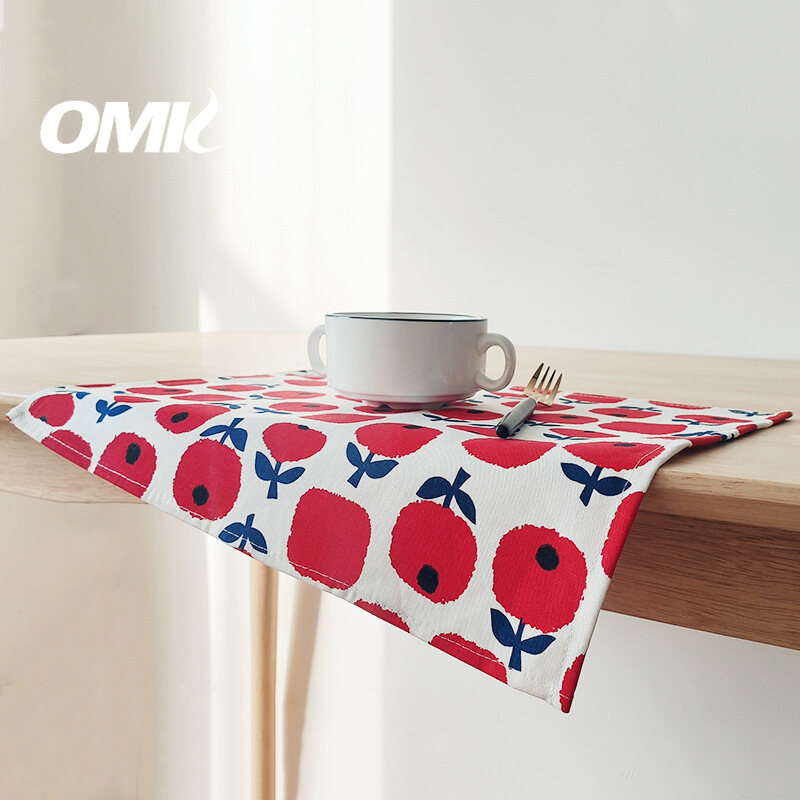 Omk kiểu Bắc Âu miếng vải lót bằng vải bông & đế lót ly đế lót ly Bộ đồ ăn đế lót ly cho ly placemats cho Tấm lót đĩa bàn ăn Bộ bàn ăn