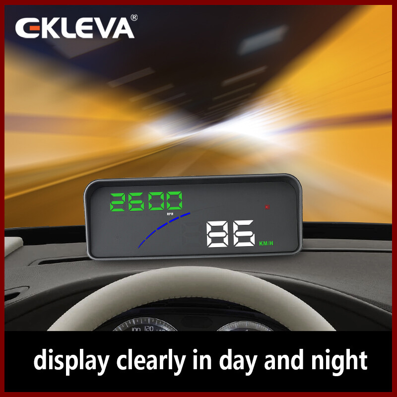 EKLEVA P9 Car HUD Head Up Display OBD Smart Digital Meter For Most OBD2 EUOBD Cars P9 HD Projector Display The Car Dashboard