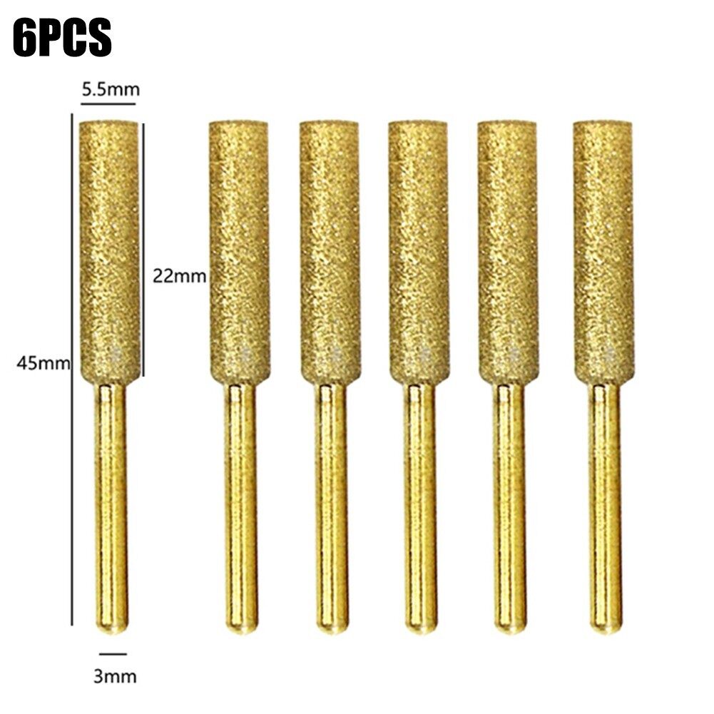 6PC/Set Chainsaw Sharpener Grinding File Chain Saw Sharpening Tool 4/4.8/5.5mm