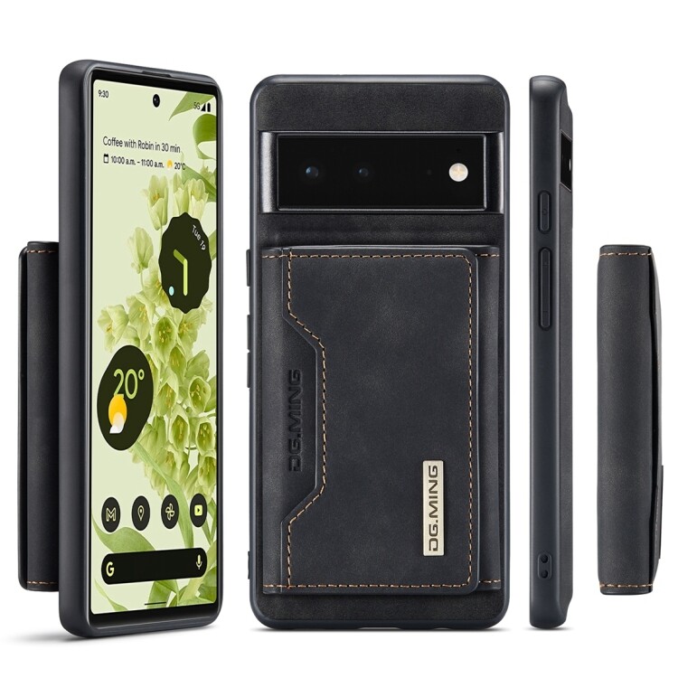 【xPhone Store】 For Google Pixel 6 Pro DG.MING M2 Series 3-Fold Multi Card Bag Back Cover Leather Phone Case