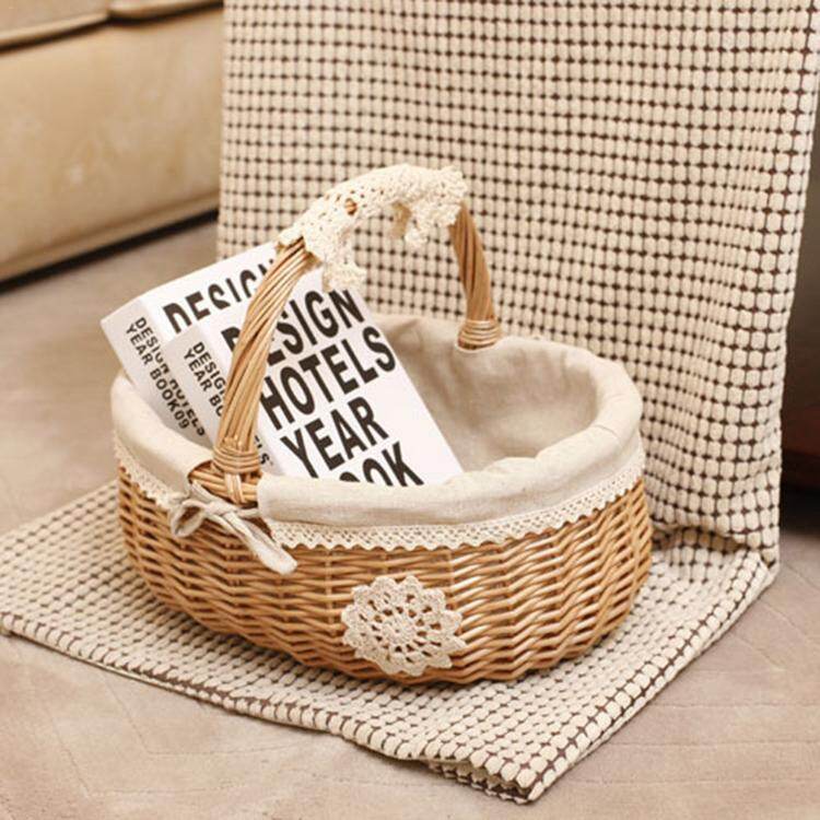Giỏ Mây Đan Dã Ngoại, Đựng Hoa, Trái Cây