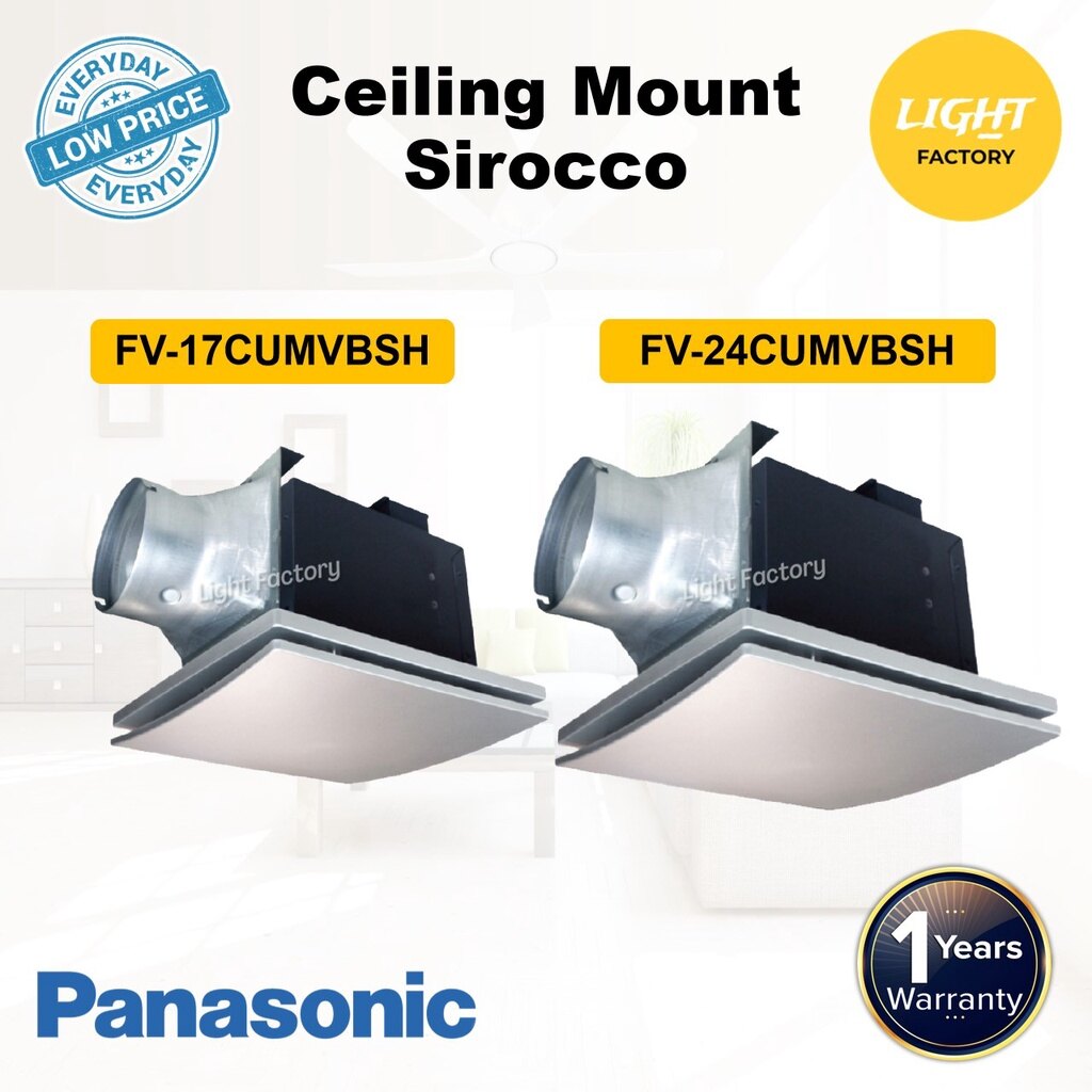 Panasonic Ceiling Mount Sirocco Ventilation Fan Shelly Lighting