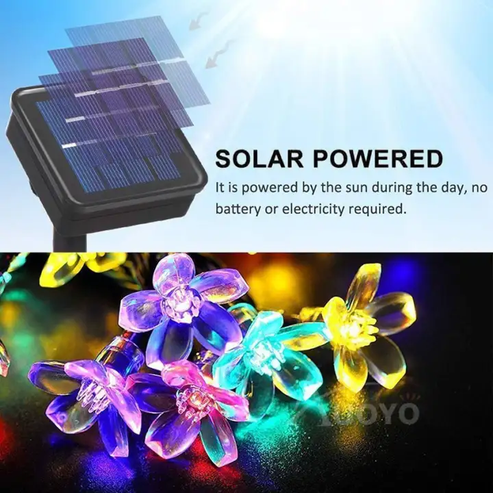 Auoyo Solar Lights Outdoor Lighting Garden String Lamp 50 - Solar Powered Garden Decorative Lights Auoyo Solar Lights Outdoor Lighting Garden String Lamp 50 - Solar Powered Garden Decorative Lights