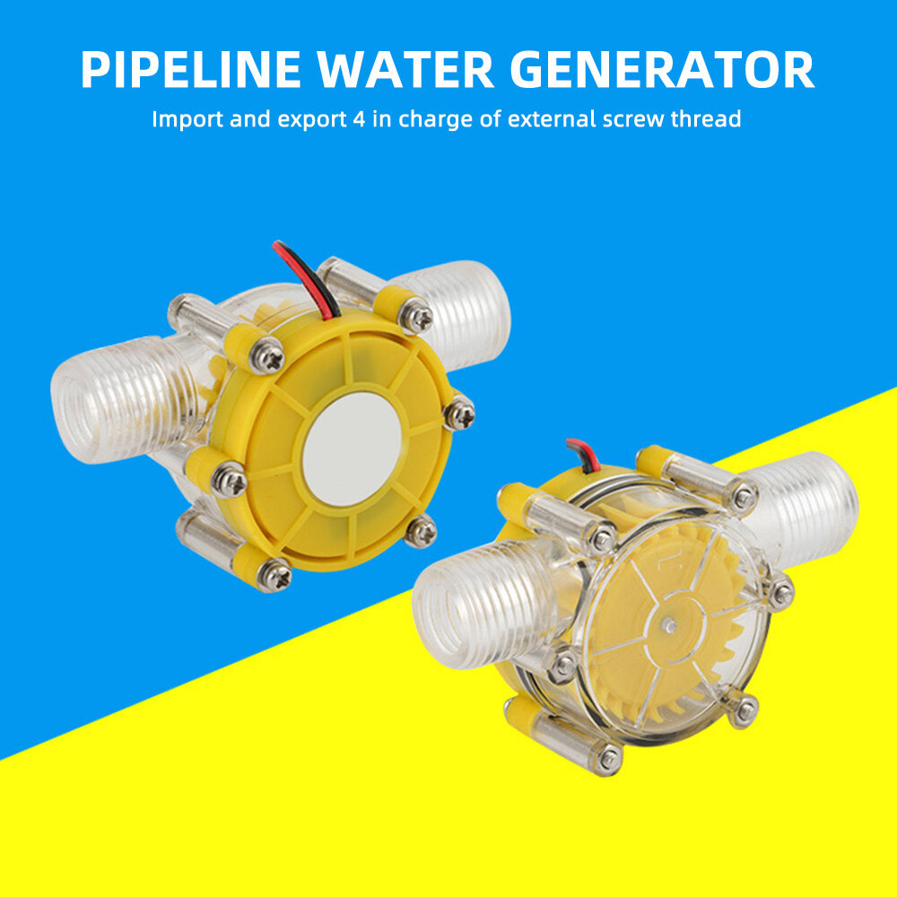 Original Aideepen DC 5V/12V/80V Micro Hydro Generator DC Water Flow Generator Turbine Generator Hydroelectric Tap Water Flow Hydraulic DIY