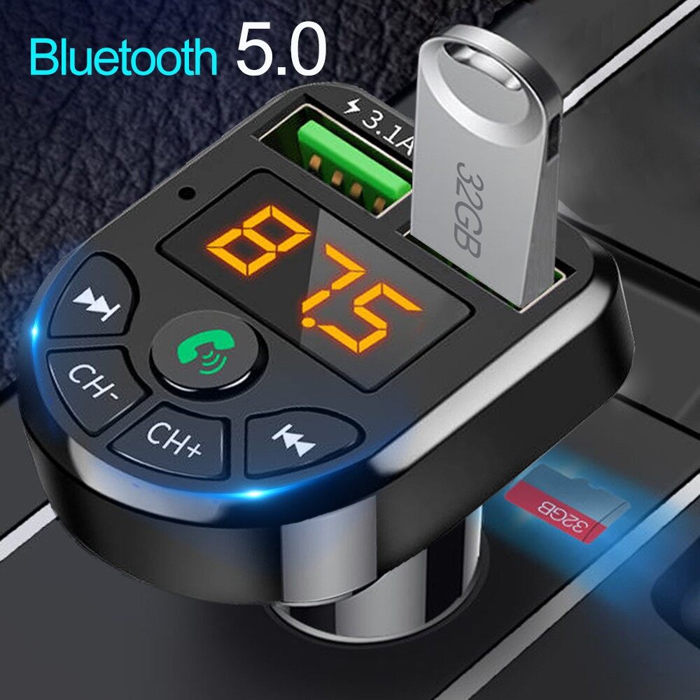 Bluetooth 5.0 Car Bluetooth MP3 player 3.1A Audio receiver Wireless Dual USB