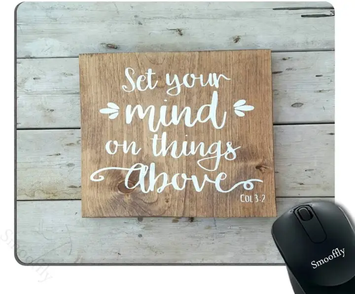 Gaming Mouse Pad Custom Verse Wood Signs Sayings Wall Art Scripture Faith Sign Personalized Design Non Slip Rubber Mousepad Lazada Singapore Gaming Mouse Pad Custom Verse