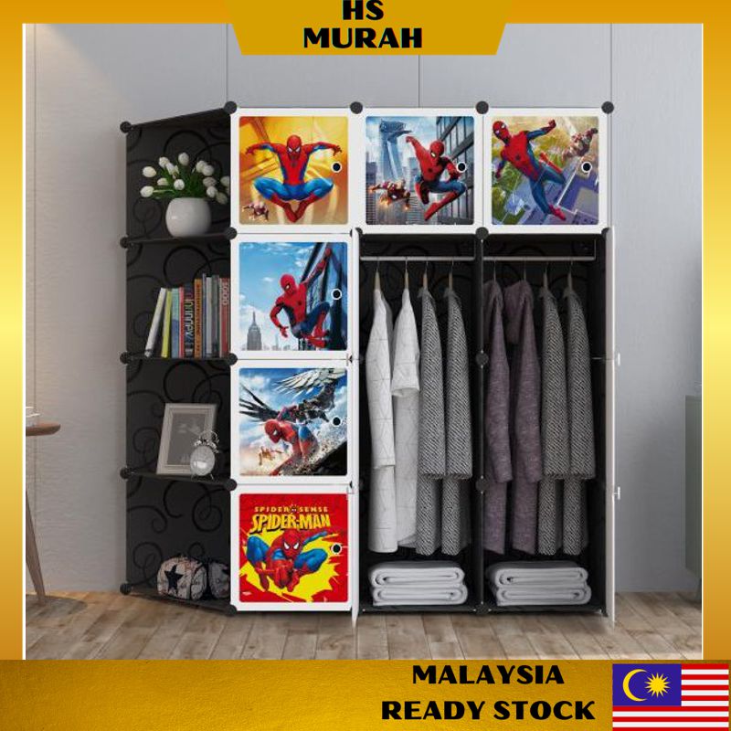 Multi Purpose Large Stainless Steel Wardrobe Storage Clothes Rack Space Saving Living Room Bedroom Rak Baju Almari Pakaian Wardrobe Almari Baju Clothes Rack Rak Baju Almari Open Wardrobe Rak Baju Bertingkat Lazada