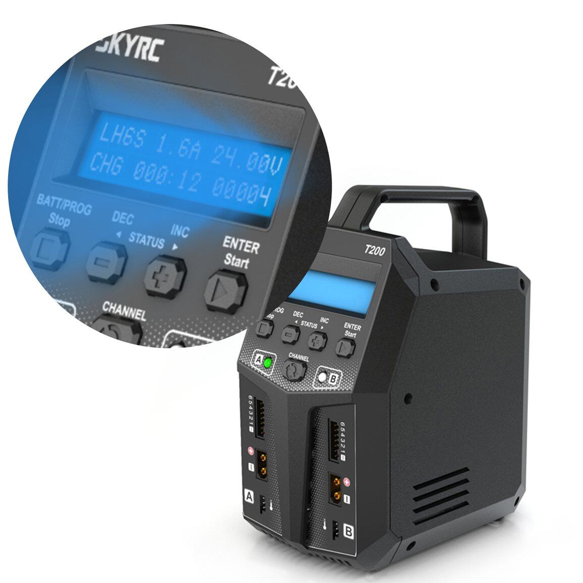 SKYRC Q200 Chargeur de modélisme 10 A Plomb, LiFePO, LiHV, Li-ION, Li