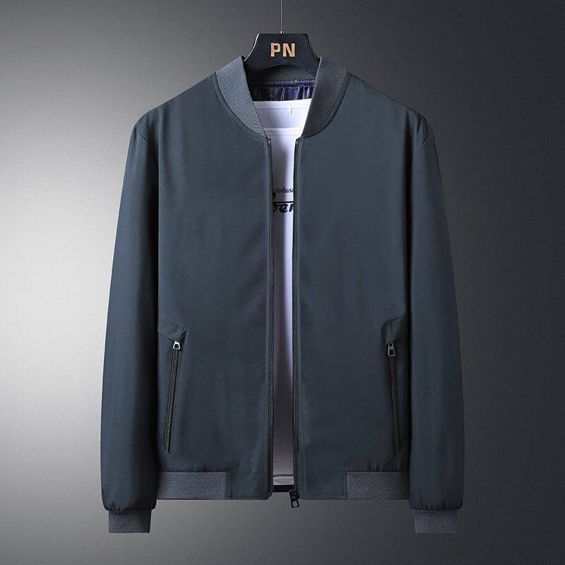 Lightweight Jacket Men's Thin Jacket 2020 Autumn and Winter Middle-aged and Elderly Men's Casual All-match Large Size Jacket Men's Clothes M-5XL