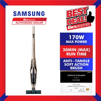 Samsung VS03R6523J1/ME 170W 2-in-1 Stick and Handheld POWERstick Parquet Vacuum Cleaner with Soft Action Brush