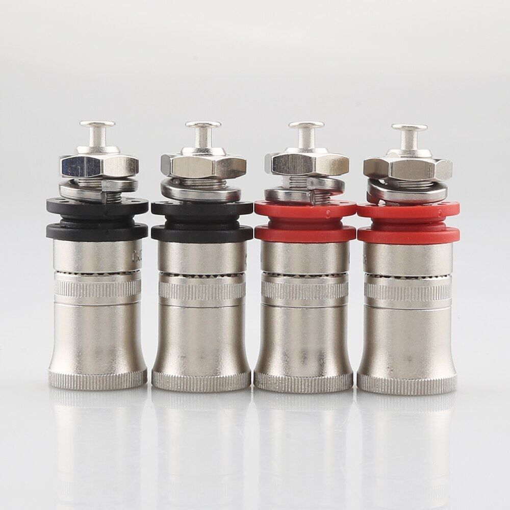 High Quality CMC Rhodium Plated Speaker Amplifier Binding Post Terminal Banana Plug Socket Output Connector Hifi Audio DIY