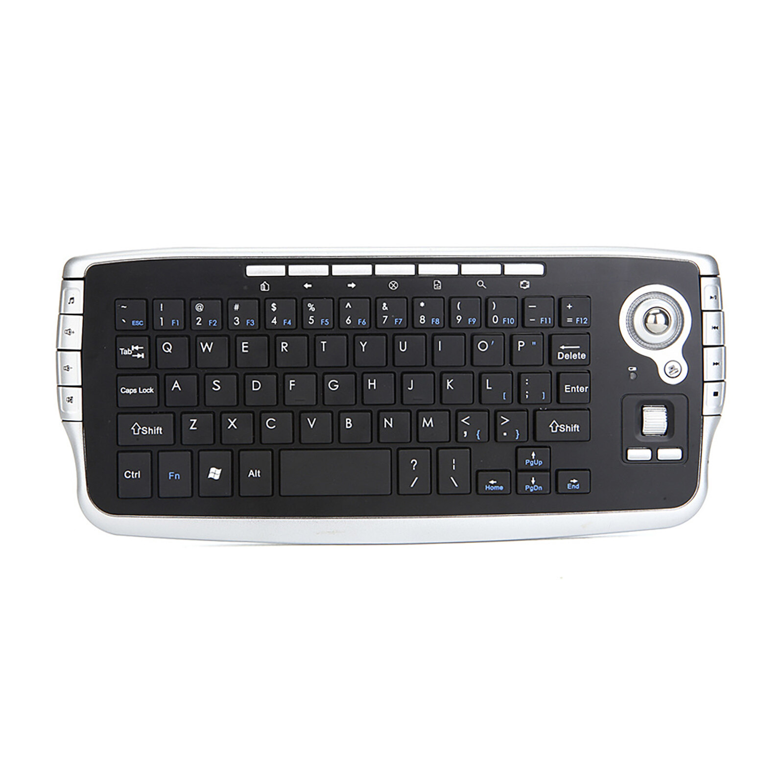 Wireless Keyboard Ergonomic Multifunctional Backlight Function 78 Keys 2.4G Mini Keyboard with Trackball Mouse Scroll Wheel for Notebook Practical Mini Wireless