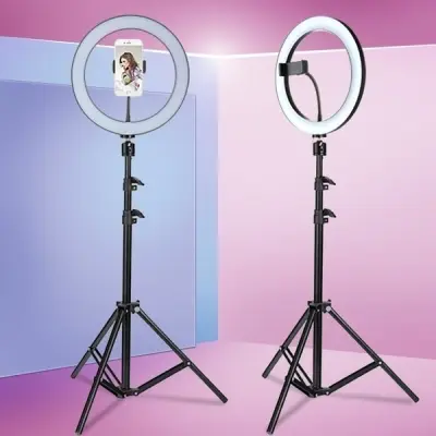 12.12 16CM Ring Light Dimmable LED 360° Rotating Selfie Ring Light USB Selfie Light for Youtube Tik Tok Video Makeup Live Streaming Studio Etc Ring Lamp Big Photography Ringlight (not Include Tripod)