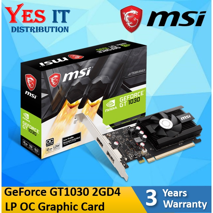 MSI GEFORCE GT730 2GB DDR3 64BIT LOW PROFILE (N730K-2GD3H) / GT 1030 ...