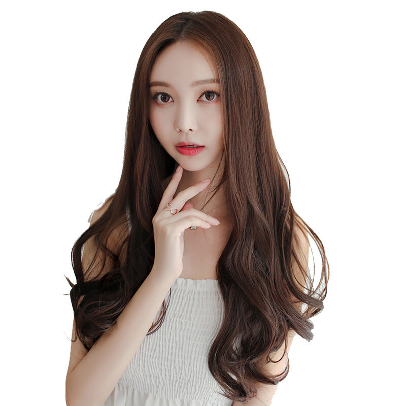 ready stock】68cm dark brown wig for women girl Midpoint long wave curls Thin Hair style realistic wig set full headgear Europe America fluffy--TK | Lazada ready stock】68cm dark brown wig for women girl Midpoint long wave curls Thin Hair style realistic wig set full headgear Europe America fluffy--TK | Lazada