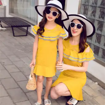 mother and daughter dress lazada