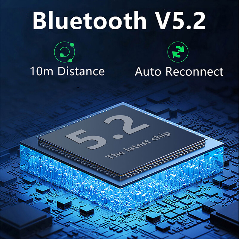 VAORLO Bộ Thu Âm Thanh Bluetooth 5.2 2 Trong 1 Bộ Thu Cuộc Gọi Rảnh Tay Bộ Chuyển Đổi Không Dây Điều Khiển Âm Lượng Cho Xe Hơi Máy Vi Tính T V