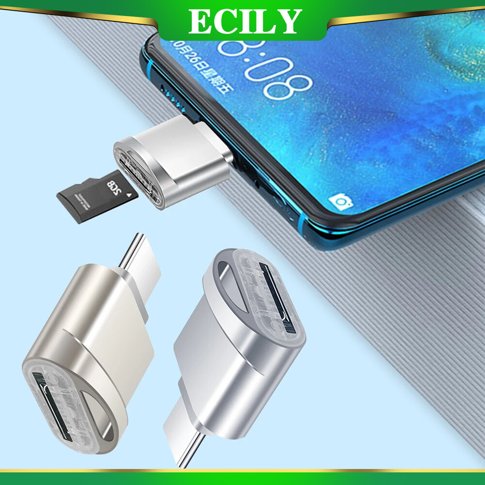 Ecily Bộ chuyển đổi OTG loại USB C đầu đọc thẻ USB 3.1 USB-C TF Micro SD Micro SD XC Type-C Bộ nhớ CardReader cho máy tính xách tay điện thoại thông minh