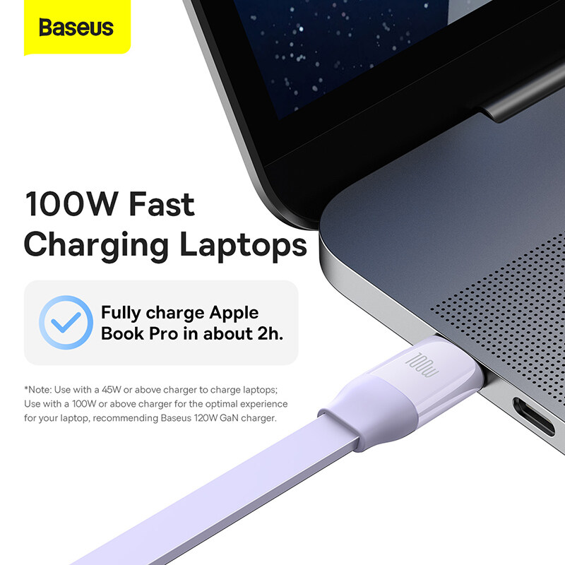 Baseus Cáp Sạc 3 Trong 1 USB PD 100W Cho IP 13 12 Samsung Xiaomi Cáp Sạc Gương USB Type C 100W Cần Chuẩn Bị Trong Xe Hơi