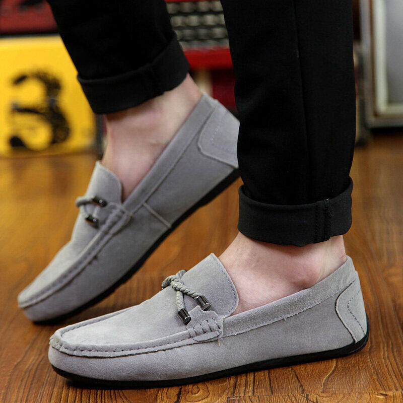 Ready Stock man's Slip-Ons&Loafers fashion suede leather Shoes