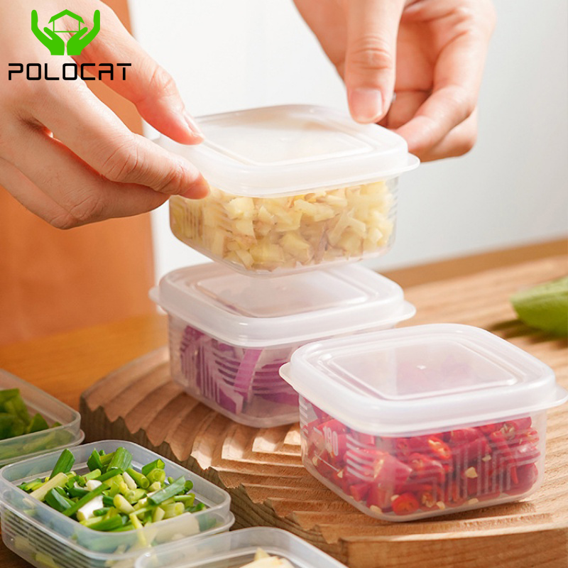 Polocat Food Container Stackable Freezer Organizer Freezer Layer Storage Box Refrigerator Kitchen Finishing Plastic Crisper
