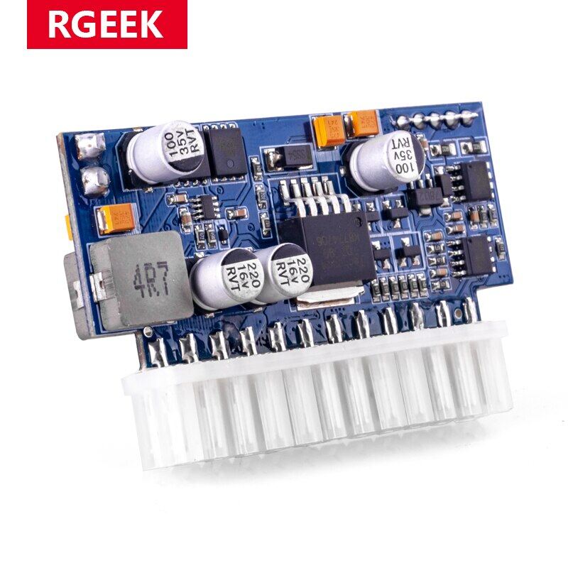 Rgeek dc atx peak psu 19v 200w pico atx switch mining psu 24pin mini itx dc to atx pc power supply for computer