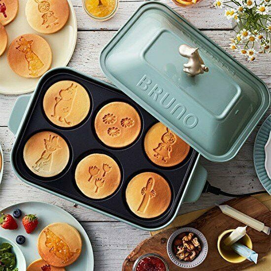 BRUNO Moomin Compact Hot Plate 3 Plates, Flat, Takoyaki, Pancake