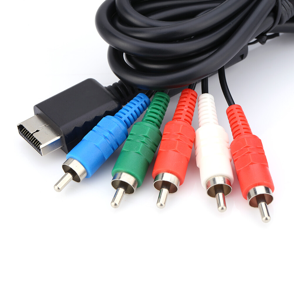 Audio Cable 1.8m AV Multi Out to Component Cable with Color Coded Connectors for PS2 PS3 Game