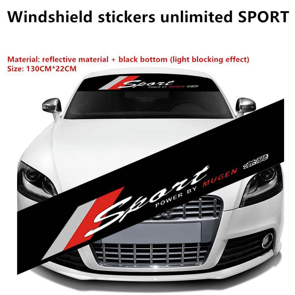 SuperRide Car Front Back Windshield Glass Sticker Reflective Self-adhesive Sport Decal