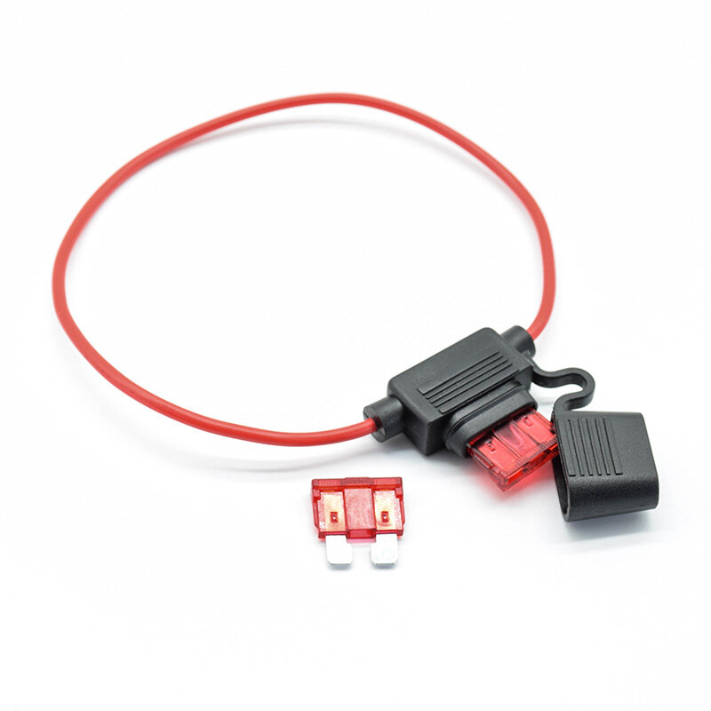 5PcsWaterproof Ổ Cắm Điện Nhỏ Blade Loại Inline Cầu Chì InLine Holders Với 10A Cầu Chì Auto Car Thay Thế Cầu Chì Chiều Dài 16AWG