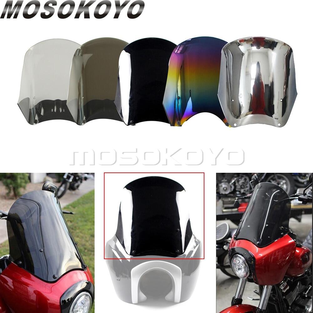 Motorcycle Tsport Headlight Fairing Replacement Windshield Wind Screen For Harley Fat Boy Dyna