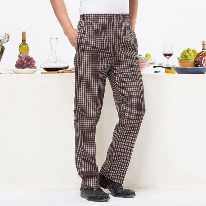 Chef pants zebra striped trousers breathable chef special tooling elastic waist chef work pants for men and women Wholesale new